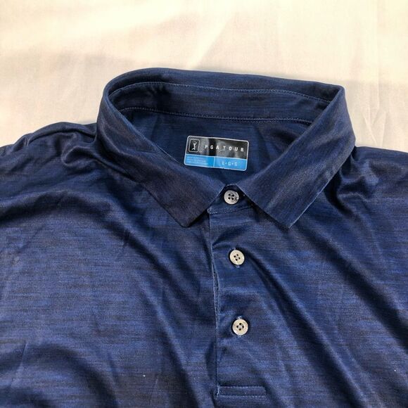 PGA Tour Blue Short sleeve size Large Polo - Picture 3 of 10